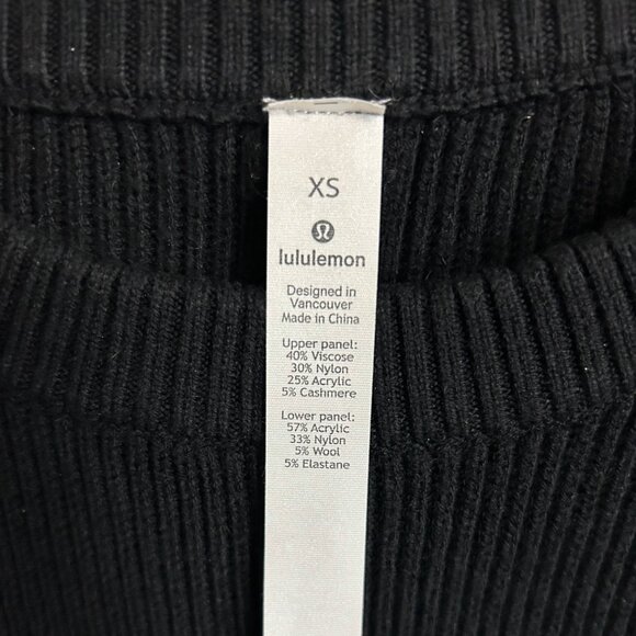 lululemon Women's Restful Intention Cashmere Sweater - Black & Grey - US XS - Picture 8 of 8